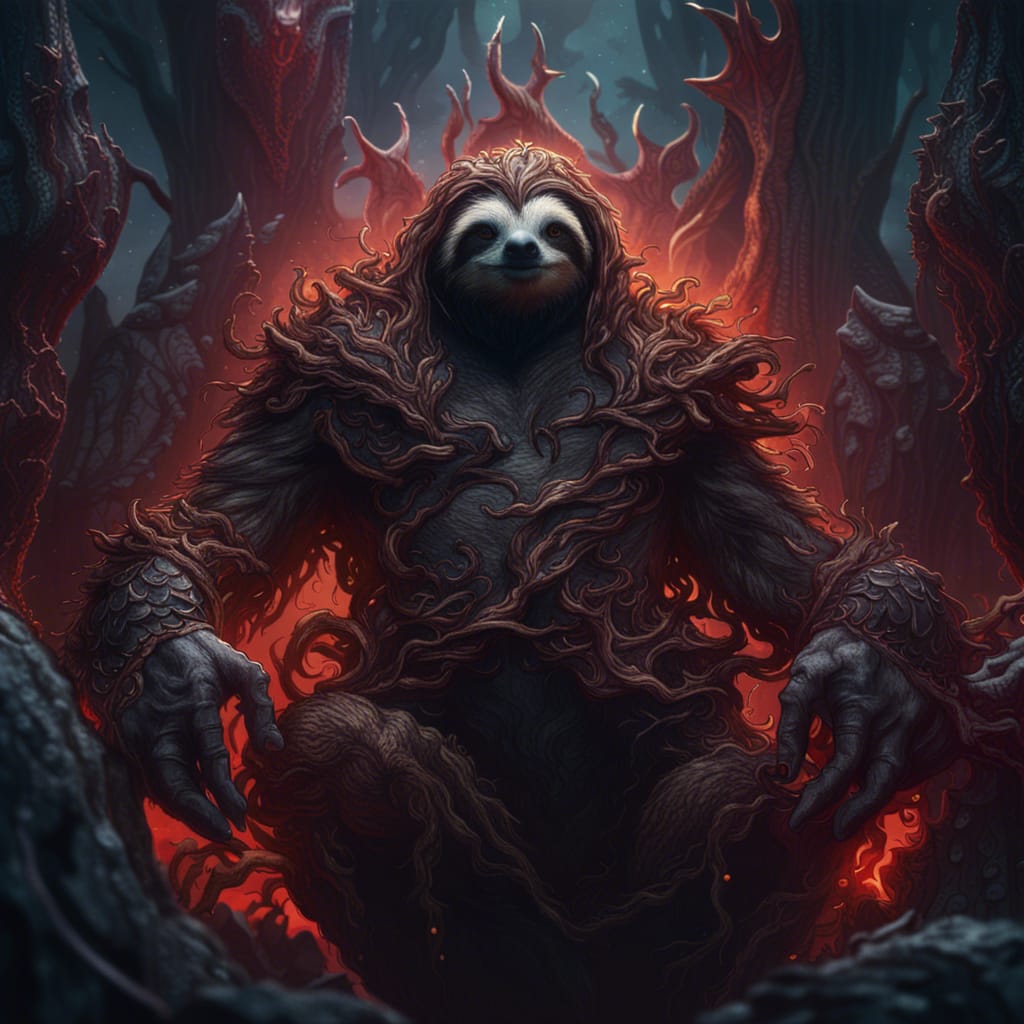 The deadly sin of sloth as a demon