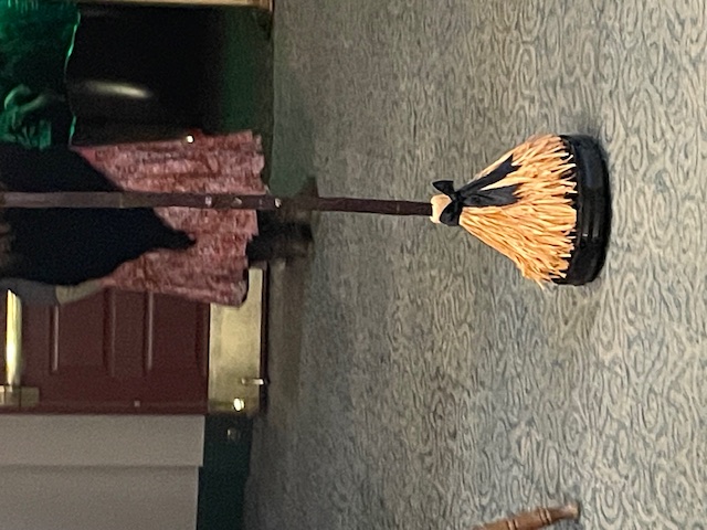 A broom on a vacuum as if it were moving on it's own.